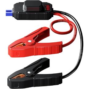 Smart Jump Starter Clamps, Automotive Booster Clamp Cables Replacement Alligator Clamps with Intelligent LCD Screen for 12V Car Jump Starter 7AWG Wire