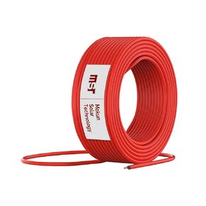 MST PV Wire - 300FT - UV Resistant, Tinned Stranded Copper Solar Wire/Cable for Solar Panel Extension & Photovoltaic Systems - 8AWG/10AWG/12AWG - Black and Red (Red, 10AWG)
