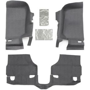 Bedrug - Jeep Bedtred | 2011 - 2018 Jeep Wrangler JK 2 Door, Front Floor Liners (Includes Heat Shields) | Grey - 3 pc. | BTJK11F2