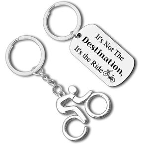 Cycling Keychain Gifts Biker Lovers Bike Motorcycle Gifts Cycling Jewelry for Racer Cyclists Adventure Gifts Bicycle Race Souvenir Riding Gift for New Driver Cycling Enthusiast Mountain Biker Gifts