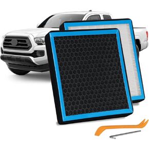 CF10374 HEPA Cabin Air Filter Replacement with Activated Carbon CP374 Fits Dodge Dart 2013-2015, Pontiac Vibe 2003-2008, Toyota Tacoma 2005-2023