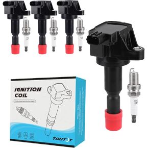 UF581 Ignition Coil Pack Spark Plug 4PCS 1.5L L4 For 2007-2008 Honda Fit,6732308 IGC0053 GN10249 5C1635 1788374