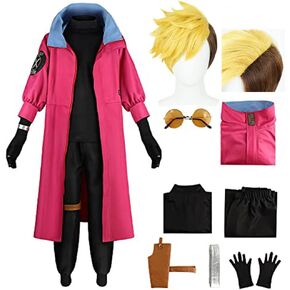 Vash the Stampede Costume Cloak Trench Trigun Vash Cosplay Outfit Uniform Halloween Men