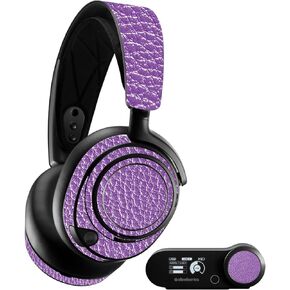MightySkins Skin Compatible with SteelSeries Arctis Nova Pro - Purple Pleather | Protective, Durable, and Unique Vinyl Decal wrap Cover | Easy to Apply, Remove, and Change Styles | Made in The USA
