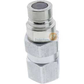 FridayParts Hydraulic Female Flat Face Coupler KV14216 Compatible for John Deere 110 240 250 260 270 315 317 320 325 328 332 410G 310G 320D 318D 310SG (Female Flat Face Coupler)