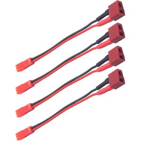 4Pack ShareGoo Deans T Plug Female to JST Female Plug Connector with 10cm 20AWG Cable Adapter for RC Car FPV Boat Lipo Battery Charger ESC