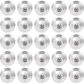 SEWACC 100 Sets Aluminum Tea Lights Cups with Candle Wicks Metal Tea Light Tins Empty Case Candle Wax Containers Candle Jars Candle Mold for DIY Candles Making