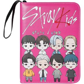 Kpop Photocard Holder Binder Sleeves K-pop Photo Card Album Book for Straykids 400 Cards 4-Pocket Leatherette Toploading Zip Binder in Kuwait