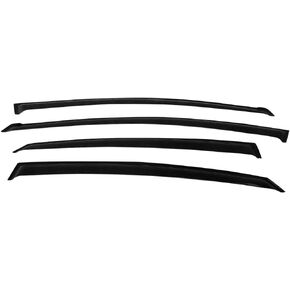 Window Visor Compatible with 2011-2014 Hyundai Sonata, Acrylic Smoke Tinted & Semi-transparent Sun Rain Shade Guard Wind Vent Air Deflector by IKON MOTORSPORTS, 2012 2013