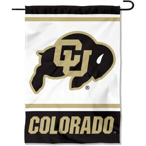 Colorado Buffaloes White Double Sided Garden Yard Flag