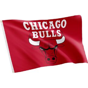 Desert Cactus Chicago Bulls Flag NBA 100% Polyester Indoor Outdoor 3x5 feet National Basketball Association Team Flags (Flag #2)