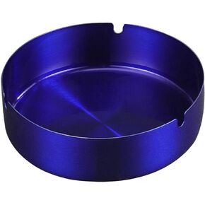 Ashtray Stainless Steel Cigarette Ashtray,Outdoor Indoor Ashtray, Home Office Decoration Desktop Smoking Ash Tray (Black)