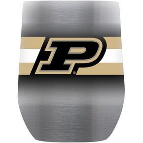 Gametime Sidekicks Purdue 12oz Stainless Stemless - Officially Licensed, 18/8 Stainless Steel, Double-walled, Vacuum-insulated, UV LED Printed Logos, Sweatless, Stays Hot/Cold - Full Wrap