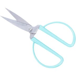 Craftelier - Vintage Style Stainless Steel Scissors - Large Handle for Comfort | For Left and Right Handers | Cuts Paper, Cardboard, Tape... | Blade Size: 5 cm - Color: Turquoise