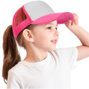Kids-Girls Trucker-Hat Adjustable-Baseball-Cap Toddler-Boys Outdoor-Summer - Mesh Sun Hats