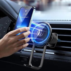 for MagSafe Car Mount,Hands Free Magnetic Phone Holder, Fit for iPhone 15/14/13 Pro Max,17 N52 Magnets Smartphones Car Mount for Air Vent