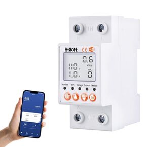 Multi-Functional Smart WiFi Circuit Breaker, Remote Tuya APP Control Circuit Breaker with Leakage, Over Current Over/Under Voltage Protection,Power Meter Energy Monitor and Timer Functions - AC110V