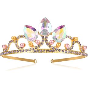 Rapunzel Crown Costume Headpiece Aurora Tangled Birthday Headband Gold Princess Tiara