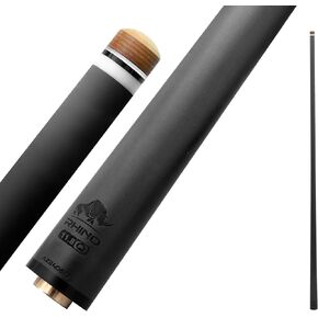 RHINO - 30" / Q-loc Carbon Pool Cue Single Shaft, Tip 11.8mm. Low Deflection Technology, Ultra-Smooth, Easy to Control, pro Taper
