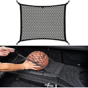Premium Cargo Net for SUV Organizer 31.5" x23.6" Elastic Storage Mesh Net with ABS Hooks Envelope Style Car Rear Trunk Net for Pickup Truck Bed Accessories