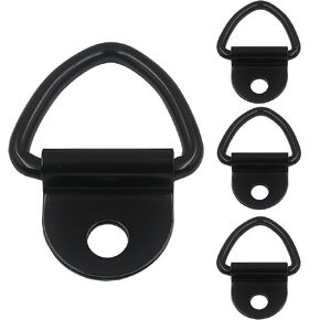 4 Pack Cargo Tie-Down Anchors 2" Black Hook Bolt Anchor Point Lashing V-Ring Surface Mounting on Trailer Tie Downs Anchors for Truck Bed Hooks,1000 LBS D Ring Tie Down Rings