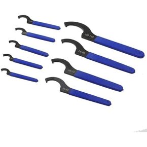 9Pcs Coilover Spanner Wrench Set, Adjustable Shock Wrench Universal Carbon Steel Spanners Compatible with Most Coil Over Shock Adjustments (Blue)