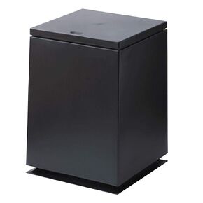 Modern Waste Basket - 1.85 Gal/7L Square Shape Trash Bin - Pop Open Trash Can with Lid - White Bathroom Trash Can - Push Top Kitchen Garbage Can - Home/Office Trash Can with Removable Liner Bucket