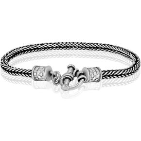 CHARMING - 925 Sterling Silver 3.5MM / 5MM Unisex Foxtail Bracelet - Sizes 6 to 10.5 inches