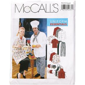 McCall's Patterns M2233MED M2233 Misses' and Men's Jacket, Shirt, Apron, Pull-On Pants, Neckerchief and Hat, Size MED