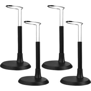 jarbins 4pcs Doll Stand Black Doll Display Support 18 Inches Action Figure Stand Reusable Doll Support Stand Dollhouse Furniture Vertical Doll Stand Supply Dolls Accessories, Medium, White