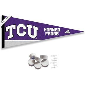 Texas Christian Horned Frogs Pennant Flag and Wall Tack Mount Pads