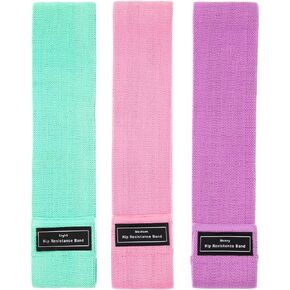 Serenily Resistant Bands for women - Exercise Bands for Working Out. Booty Bands for Women & Men. Fabric Resistance Band Non Slip Loop Bands for Exercise for Legs and Butt. Thick Workout Bands - 3Pack