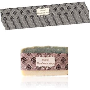 WRAPWAVE Premium Soap Wrapping Paper & Cardboard Sleeves for Homemade Soap Bars, Ideal for Special Occasions, 100 Sheets, 1.18x 8.27INCH