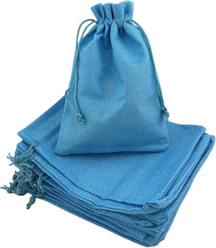 Palmhomee Pack of 20 Burlap Gift Bags with Drawstring Linen Jewelry Pouches Wedding Jute Bags for Jewelry and Treat Pouches Birthday Party Wedding Favors Gift(2.8x3.6 Inch, Mixed Colors) in Saudi Arabia