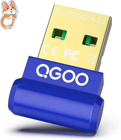 USB Bluetooth Adapter for PC - QGOO Bluetooth Dongle 5.3 EDR, Wireless Bluetooth Receiver for Desktop Computer Laptop Bluetooth Windows 8.1/10/11（blue-232） in Saudi Arabia
