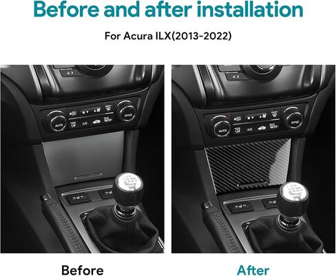 AIRSPEED for Acura ILX 2013-2022 Center Console Storage Box Panel Cover Carbon Fiber Interior Trim Accessories, Black in Saudi Arabia