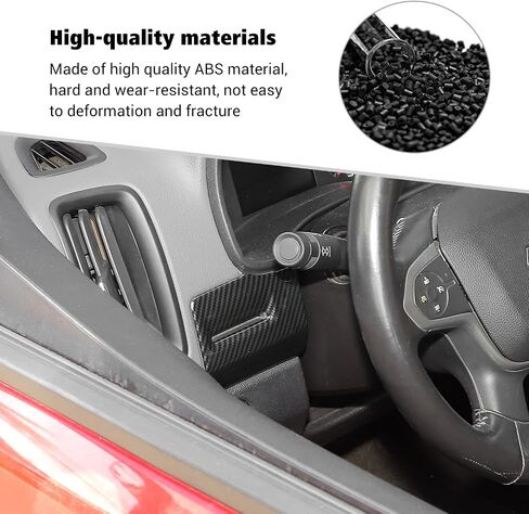 Voodola لسيارة Chevy Colorado Center Console غطاء لوحة جانبية للقيادة متوافق مع شيفروليه كولورادو GMC Canyon 2014-2022 (ألياف الكربون الأسود، ABS) in Saudi Arabia