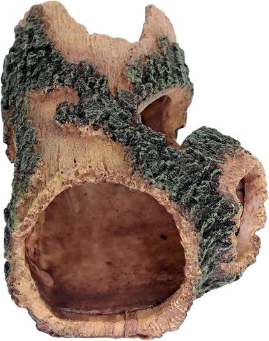 Reptile Hides Resin Hollow Tree Trunk,Reptile Tree Bark Trunk Habitats Decor,Log Resin Hollow Tree Trunk hideout for Reptile and Amphibians,great for reptiles,Lizards,Fish,Terrariums,Snake- Small Size in Saudi Arabia