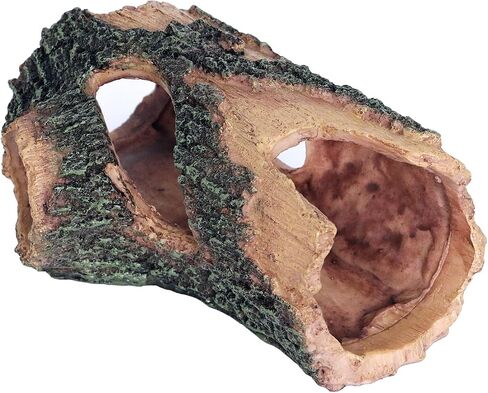 Reptile Hides Resin Hollow Tree Trunk,Reptile Tree Bark Trunk Habitats Decor,Log Resin Hollow Tree Trunk hideout for Reptile and Amphibians,great for reptiles,Lizards,Fish,Terrariums,Snake- Small Size in Saudi Arabia
