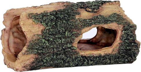 Reptile Hides Resin Hollow Tree Trunk,Reptile Tree Bark Trunk Habitats Decor,Log Resin Hollow Tree Trunk hideout for Reptile and Amphibians,great for reptiles,Lizards,Fish,Terrariums,Snake- Small Size in Saudi Arabia