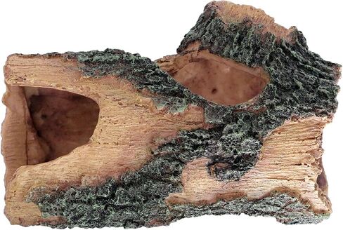 Reptile Hides Resin Hollow Tree Trunk,Reptile Tree Bark Trunk Habitats Decor,Log Resin Hollow Tree Trunk hideout for Reptile and Amphibians,great for reptiles,Lizards,Fish,Terrariums,Snake- Small Size in Saudi Arabia