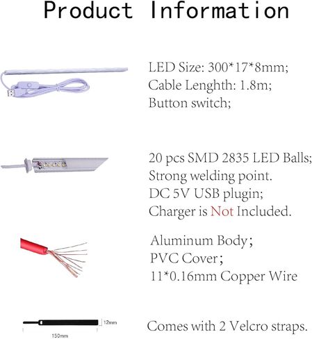 شريط إضاءة LED ملحق للطابعة ثلاثية الأبعاد، قطعتين 5 وات 6000 كلفن. هيكل من الألومنيوم لكابل USB، مع مجموعة متنوعة من طرق التثبيت (ملفات STL)، لترقية المرفقات in Kuwait