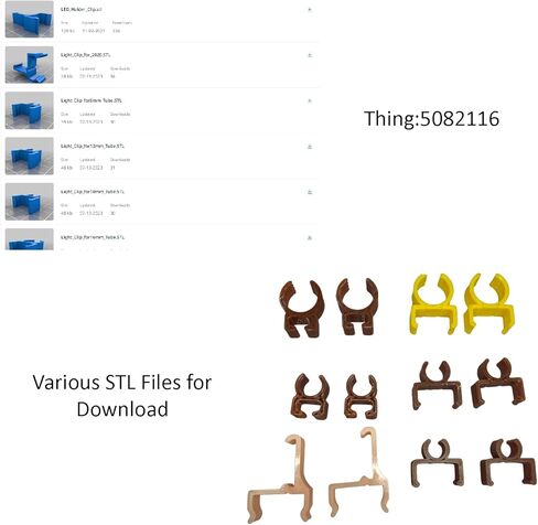 شريط إضاءة LED ملحق للطابعة ثلاثية الأبعاد، قطعتين 5 وات 6000 كلفن. هيكل من الألومنيوم لكابل USB، مع مجموعة متنوعة من طرق التثبيت (ملفات STL)، لترقية المرفقات in Kuwait