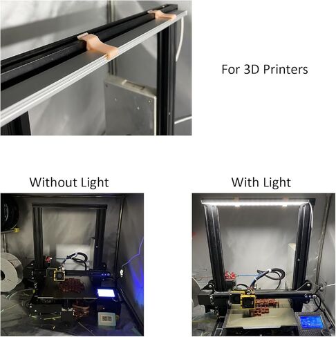 شريط إضاءة LED ملحق للطابعة ثلاثية الأبعاد، قطعتين 5 وات 6000 كلفن. هيكل من الألومنيوم لكابل USB، مع مجموعة متنوعة من طرق التثبيت (ملفات STL)، لترقية المرفقات in Kuwait