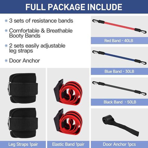Resistance Bands for Working Out Women Resistance Bands for Legs and Buff,Booty Bands for Women Glutes & Hip Building,Ankle Resistance Bands with Cuffs for Working Out in Saudi Arabia
