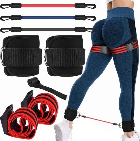 Resistance Bands for Working Out Women Resistance Bands for Legs and Buff,Booty Bands for Women Glutes & Hip Building,Ankle Resistance Bands with Cuffs for Working Out in Saudi Arabia
