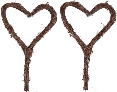 IMIKEYA 2pcs Grapevine Wreaht Rings Grapevine Wreath Wicker Wreaths for Crafts Door Hanging Wreath Grapevine Garland Vintage Rings Heart-Shaped Garland Christmas Wedding Photography in Saudi Arabia