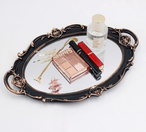 Vintage Mirror Small Wall Mirror Hanging Mirror 14.5 x 10 inchs Oval Blue Pack of 2 in Saudi Arabia