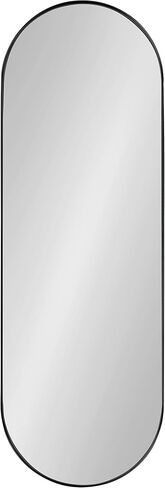 Kate and Laurel Rollo Midcentury Capsule Wall Mirror, 16 x 48, Black, Decorative Full Length Oval Mirror for Wall in Saudi Arabia