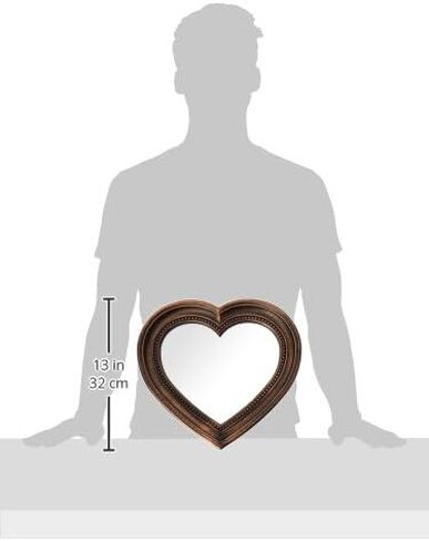 Kole OF938 Wall Mirror Antique Bronze Heart Shaped Mirror in Saudi Arabia